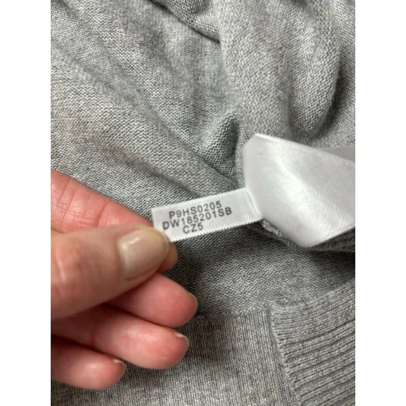 DKNY Women's Size Small Sweater Dress Logo Gray Metallic Streetwear 90s - Picture 11 of 11